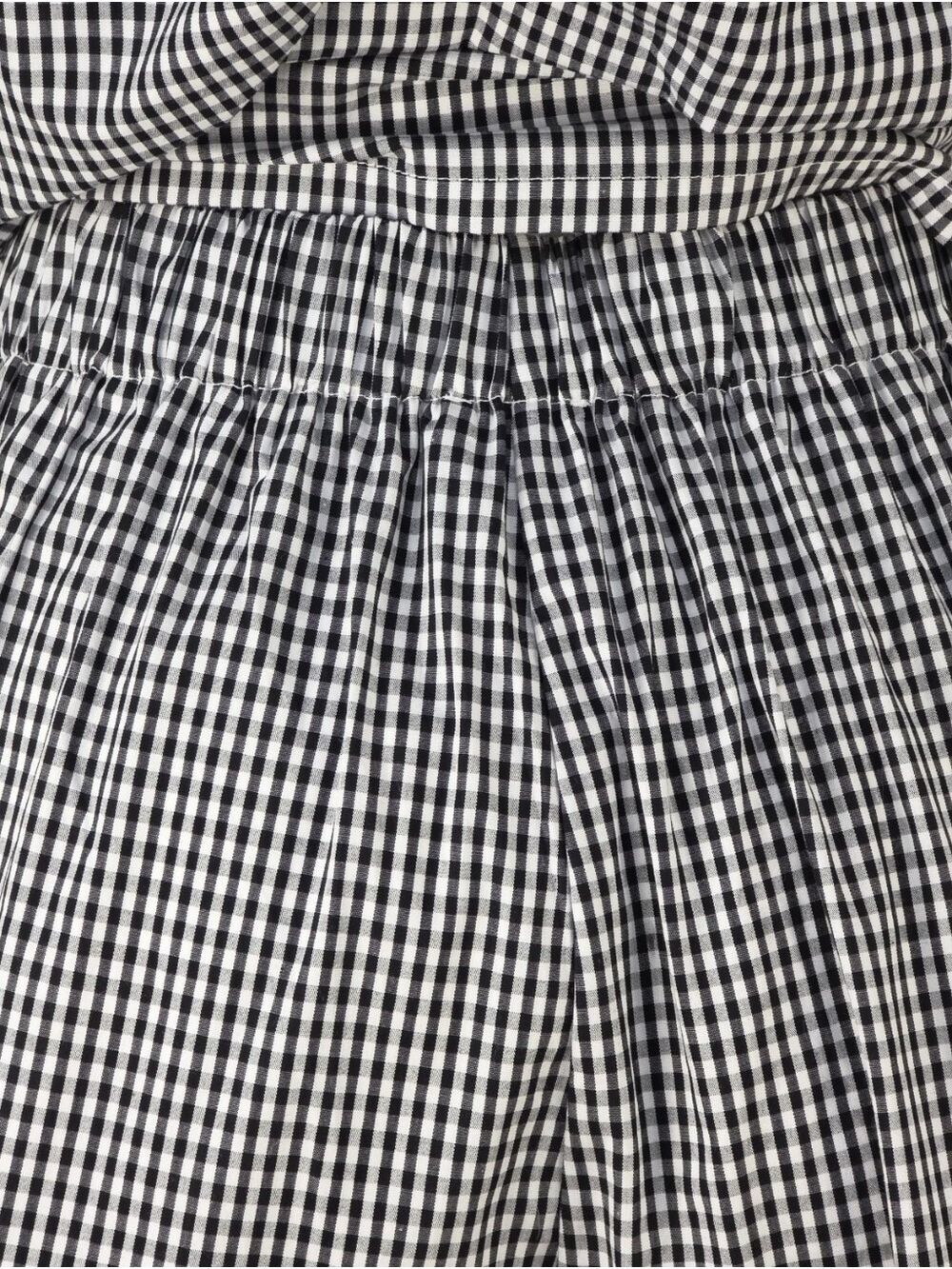 PRIV Black Gingham 2-Piece Top & Shorts Set Small Pockets Designed In Canada - Picture 7 of 15